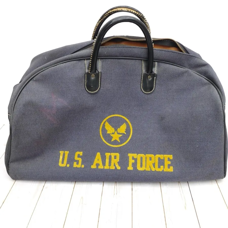 Vintage U.S. Air Force blue canvas duffel bag